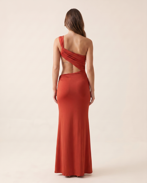Asymmetrical Dress - Orange