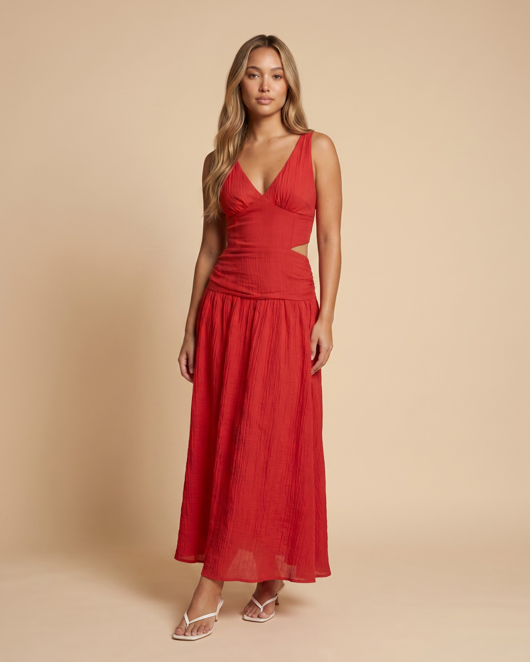Linien Cut Out - Red