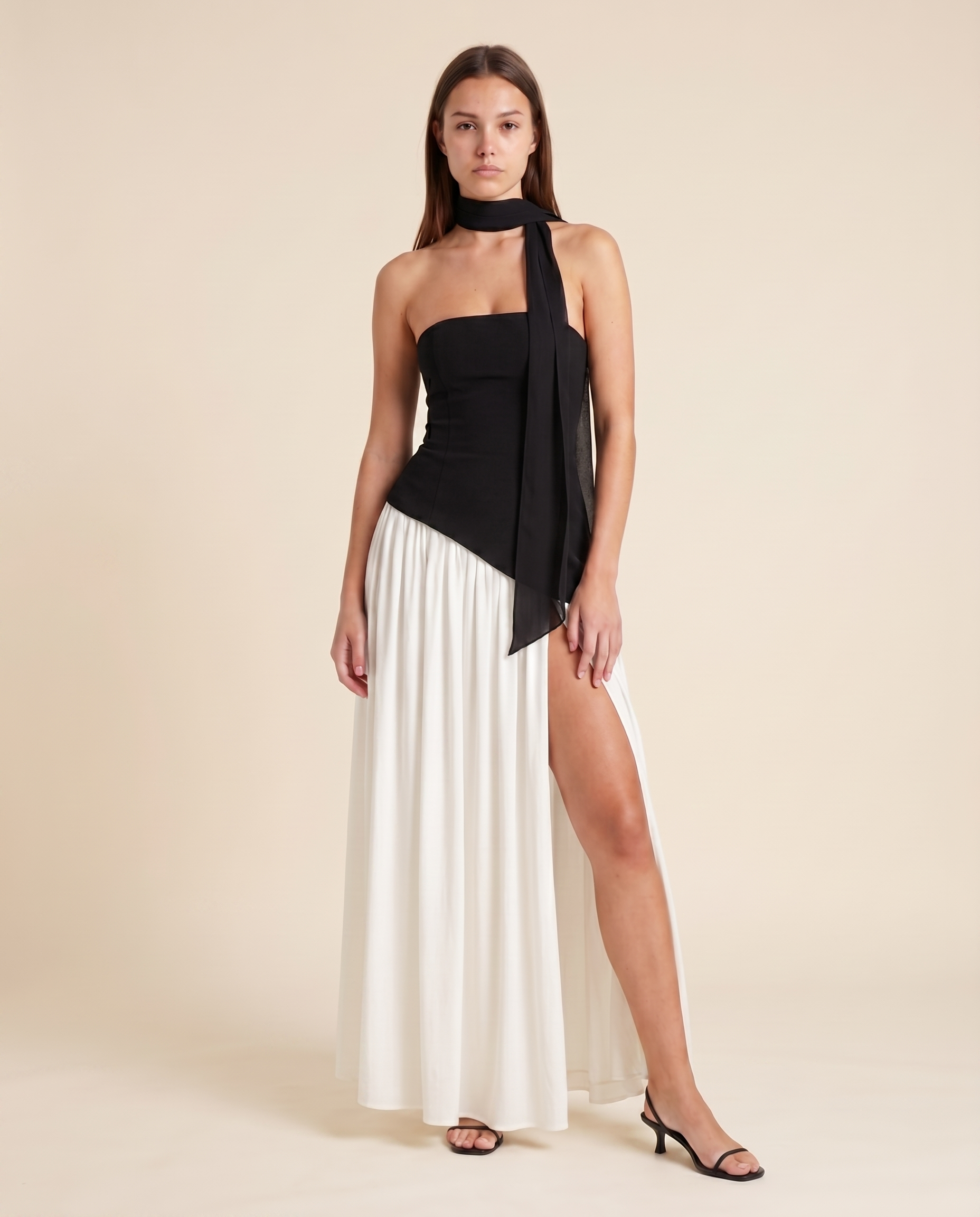 LuxeSlit Dress - TwoTone
