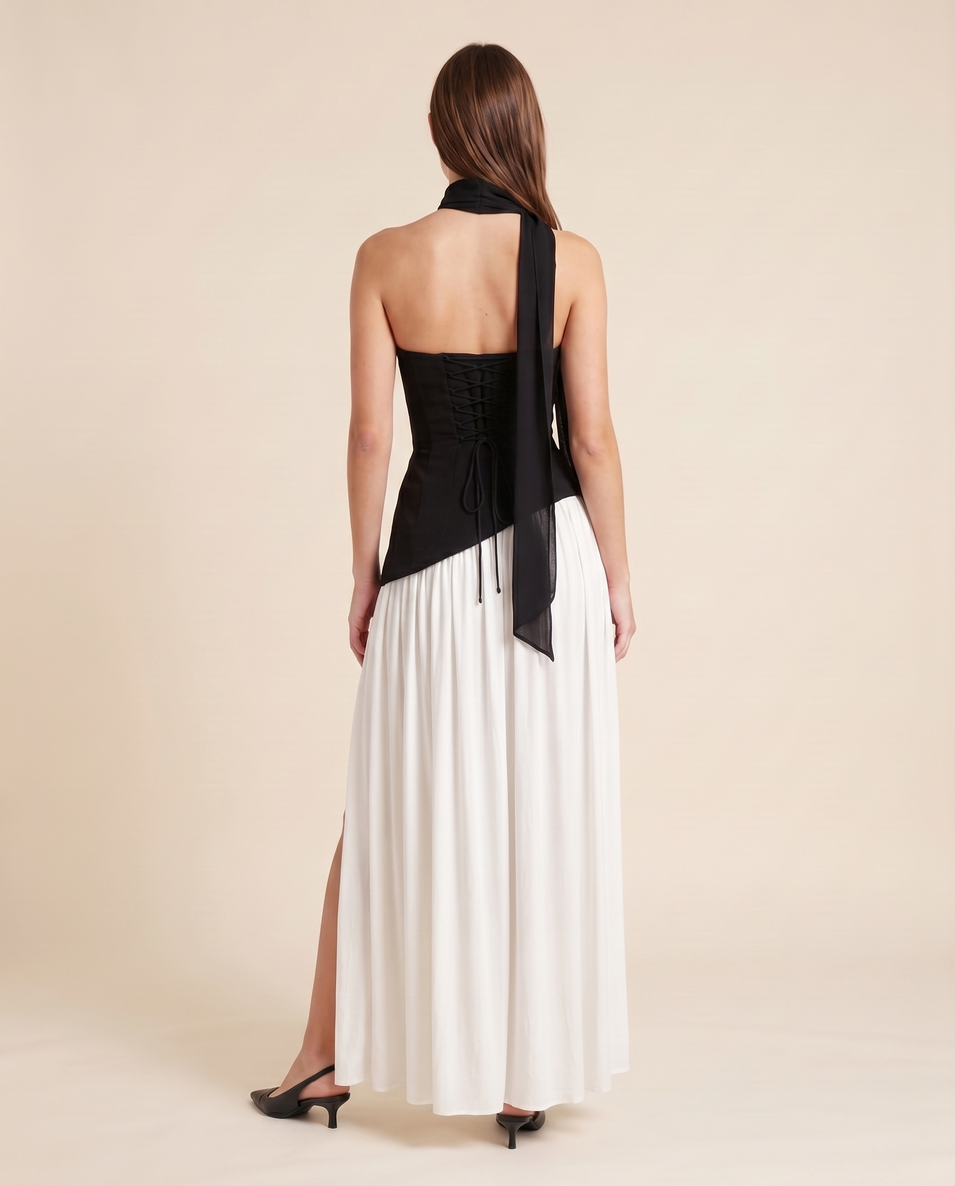 LuxeSlit Dress - TwoTone