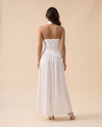 LuxeSlit Dress - White